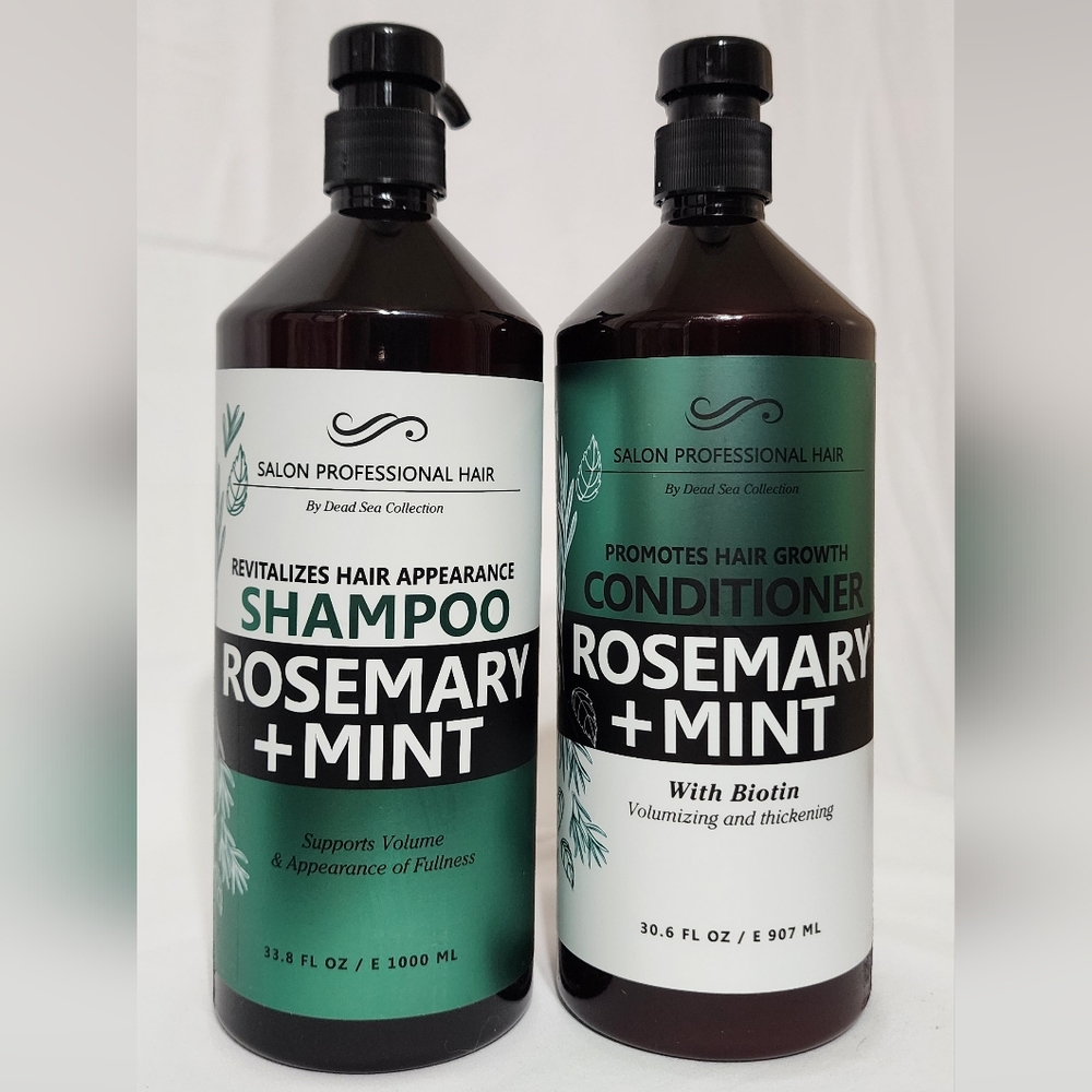 Rosemary And Mint Shampoo and Conditioner Set With Dead Sea Minerals From Israel